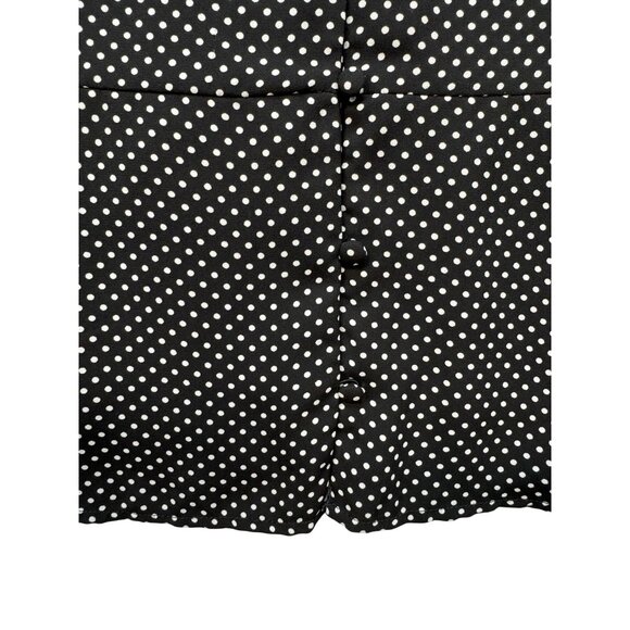 Chicos Womens Polka Dot Button Front Tunic Blouse Size 3 Black & White - Picture 4 of 13